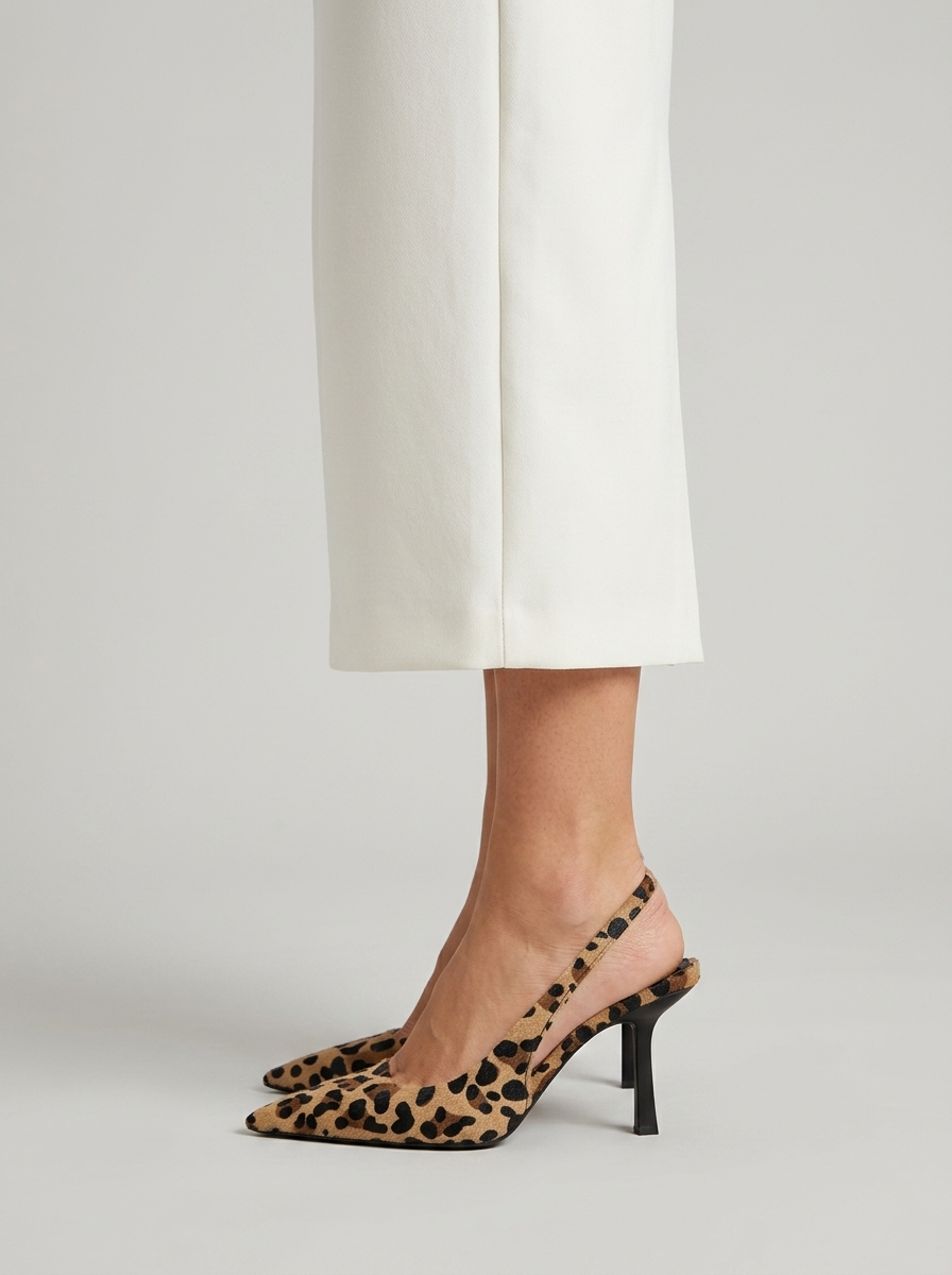 Women’s Leopard Slingback Stiletto Heels
