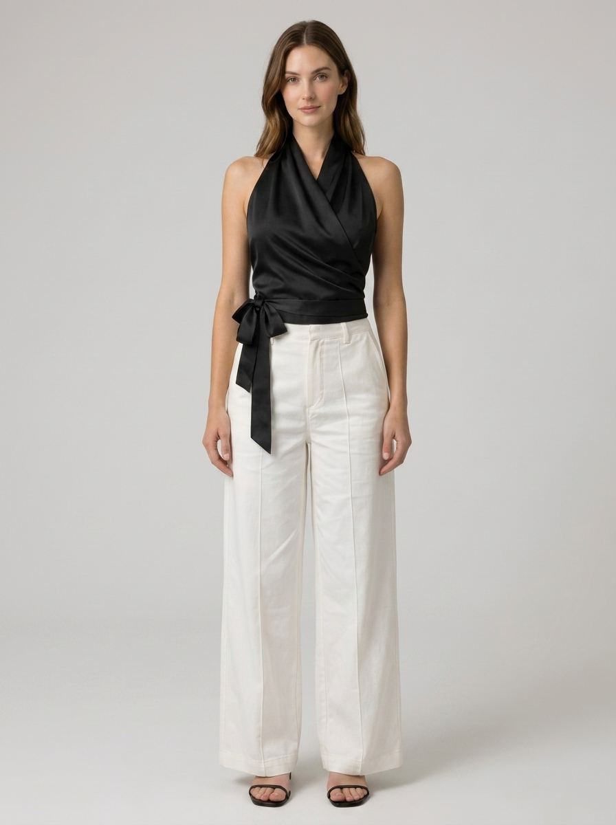 Women’s Halter Wrap Sleeveless Top
