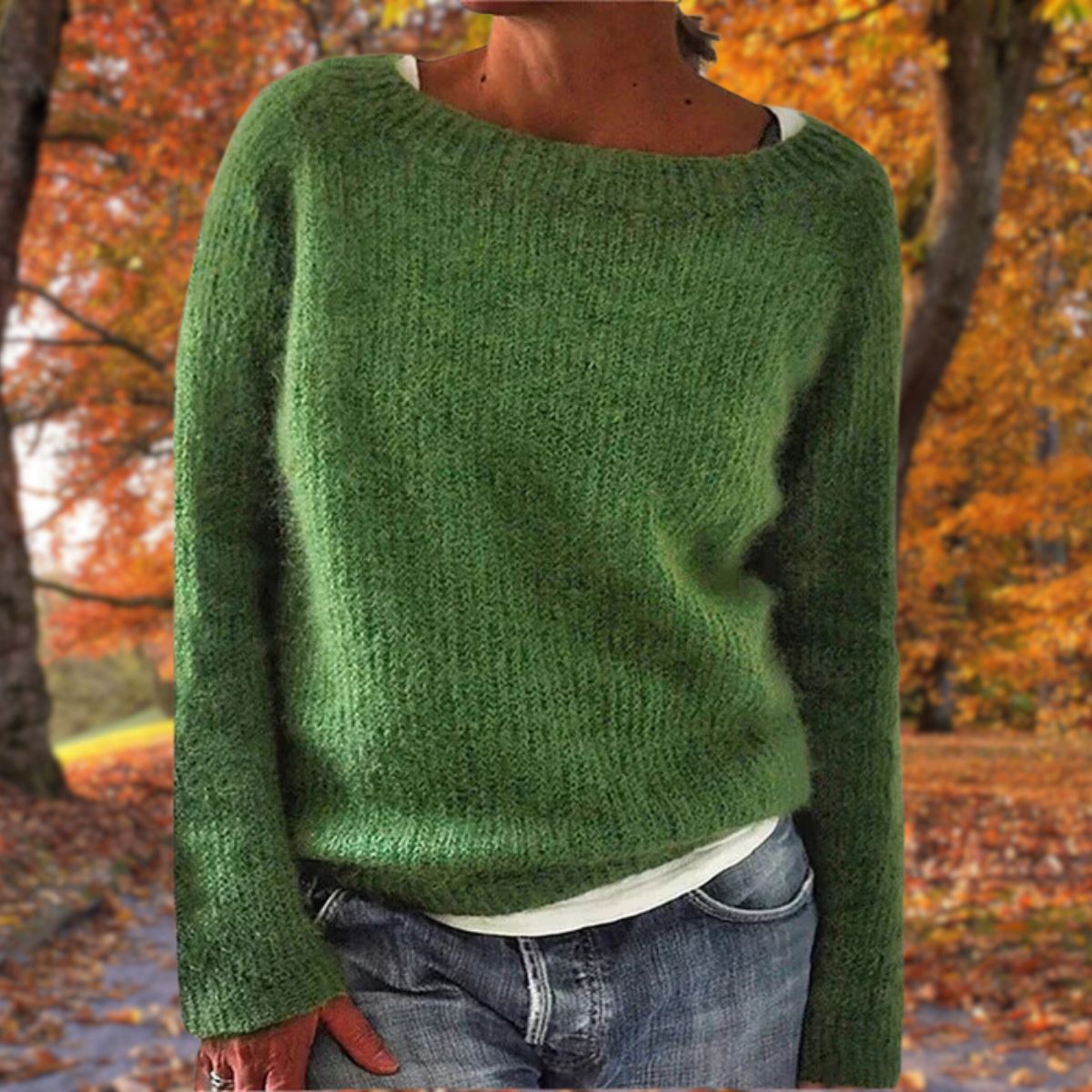 Relaxed Fit Merino Wool Sweater for Autumn and Winter