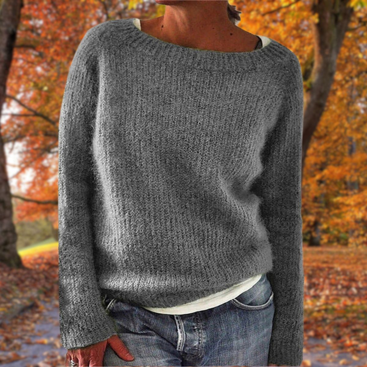 Relaxed Fit Merino Wool Sweater for Autumn and Winter