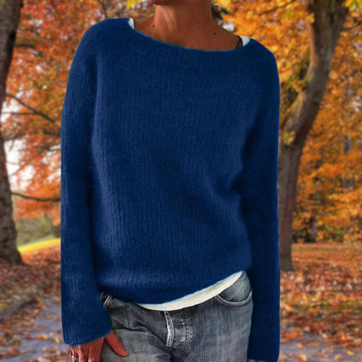 Relaxed Fit Merino Wool Sweater for Autumn and Winter