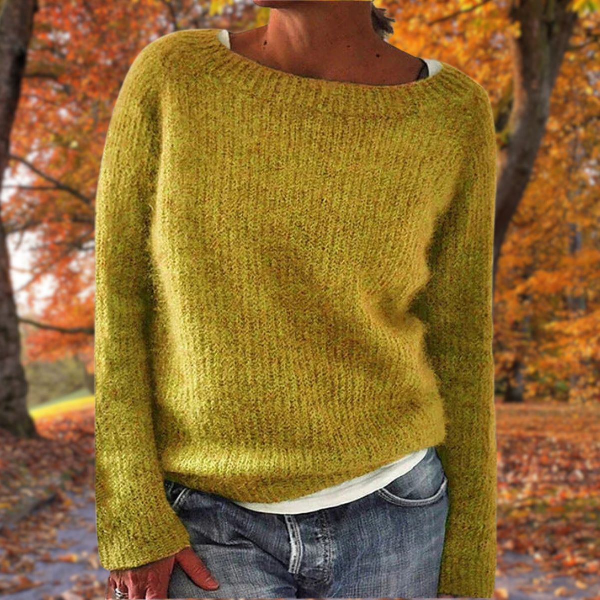 Relaxed Fit Merino Wool Sweater for Autumn and Winter