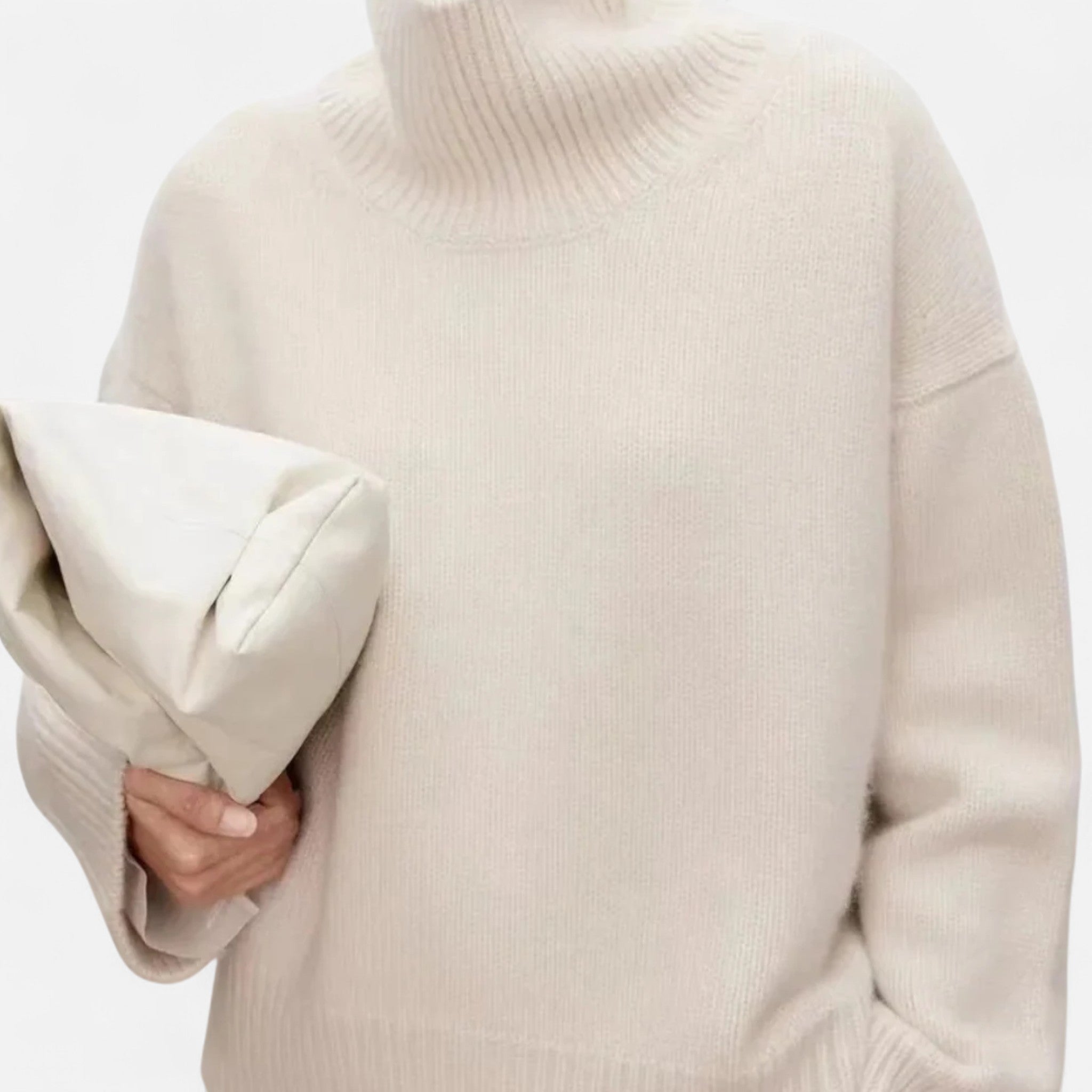 Wool Turtleneck Sweater in Five Neutral Shades
