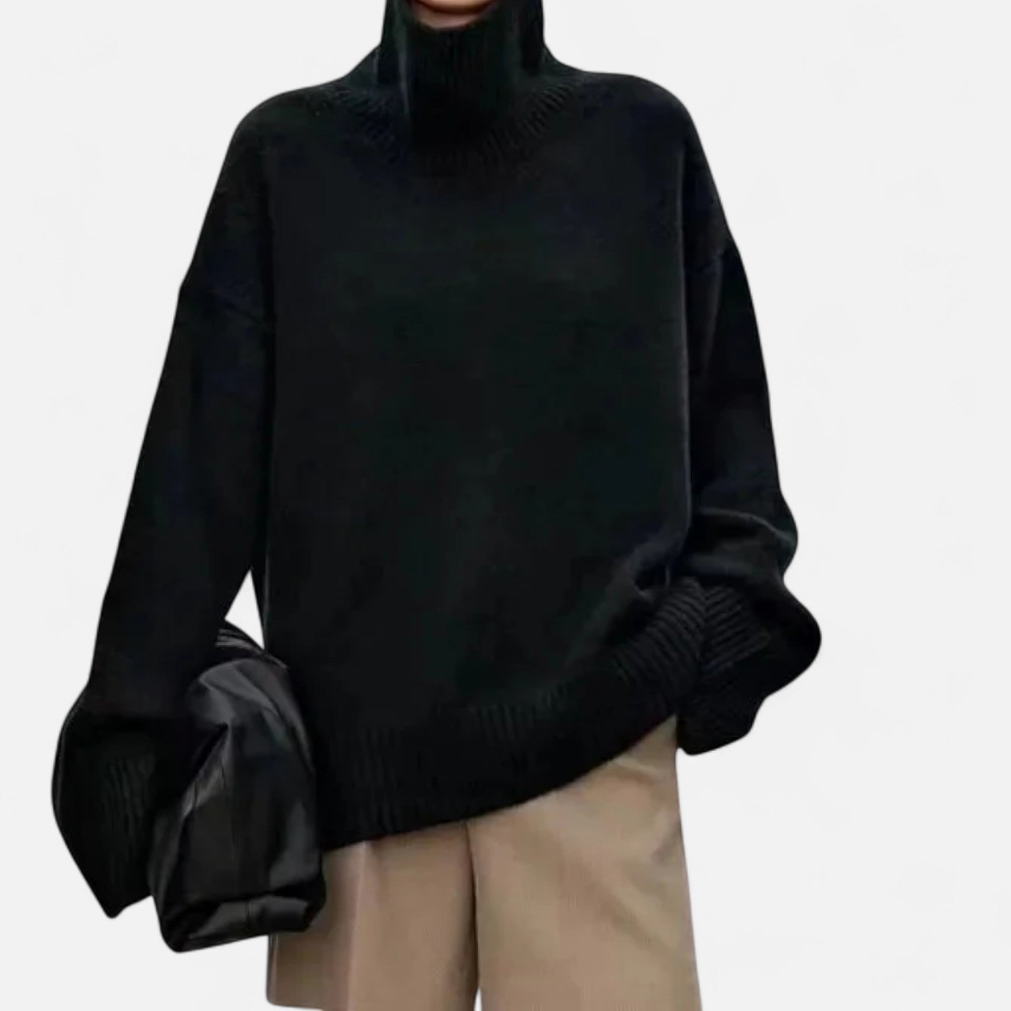 Wool Turtleneck Sweater in Five Neutral Shades