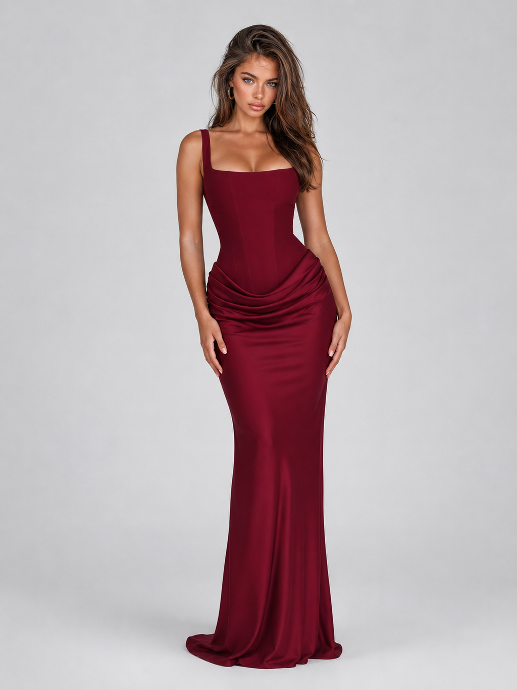 Bodycon Corset Maxi Dress Evening Women