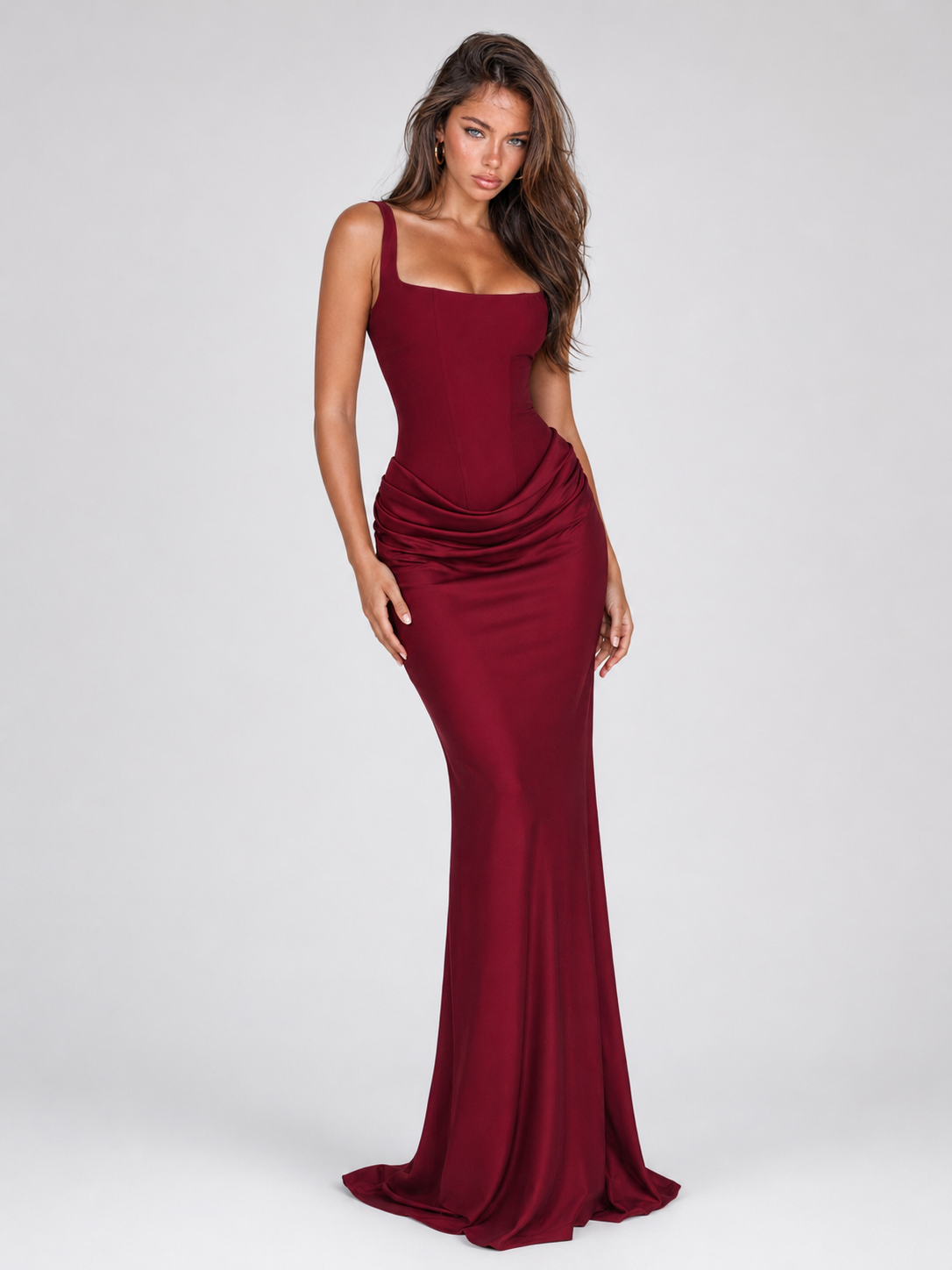 Bodycon Corset Maxi Dress Evening Women