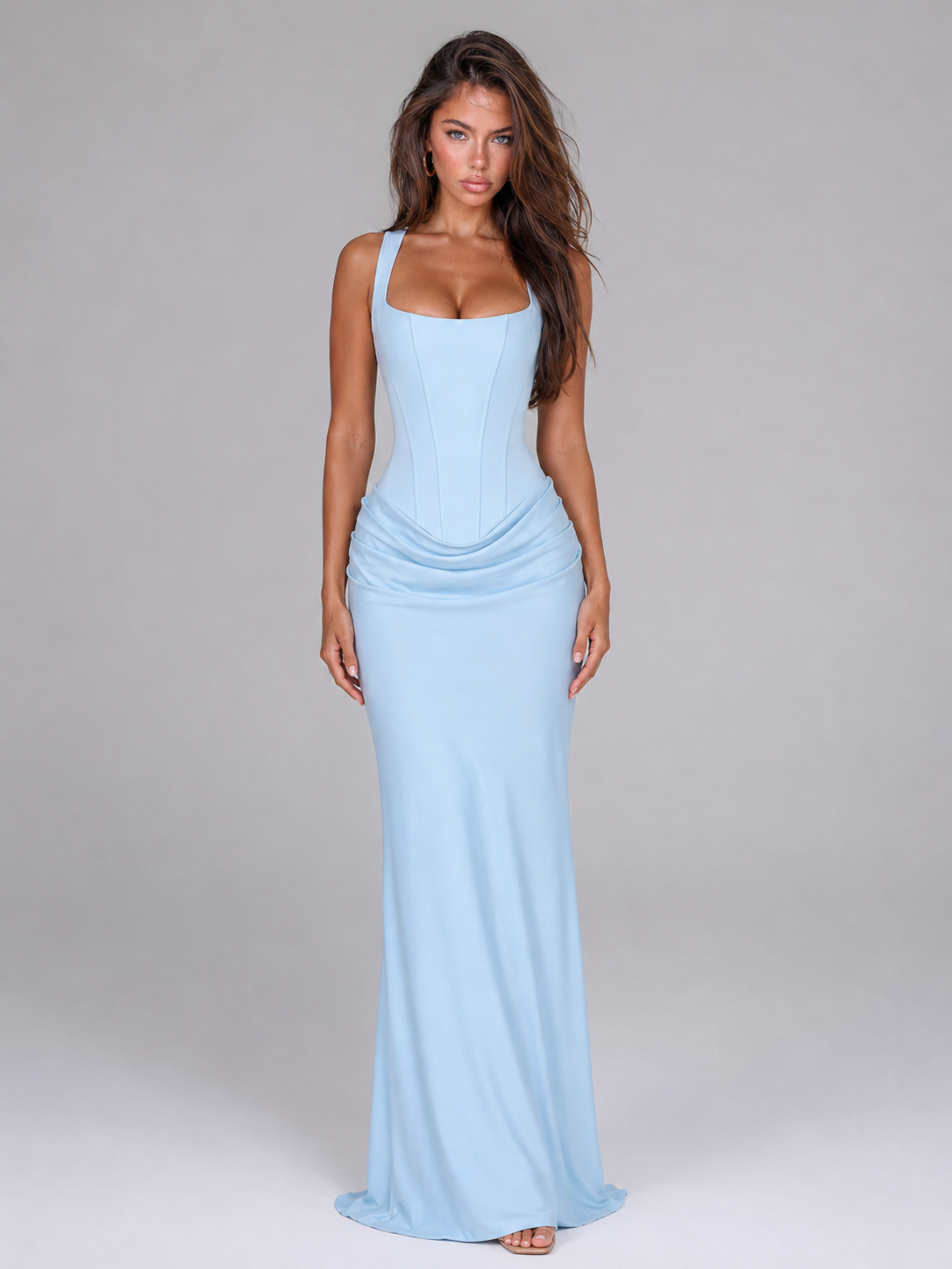 Bodycon Corset Maxi Dress Evening Women