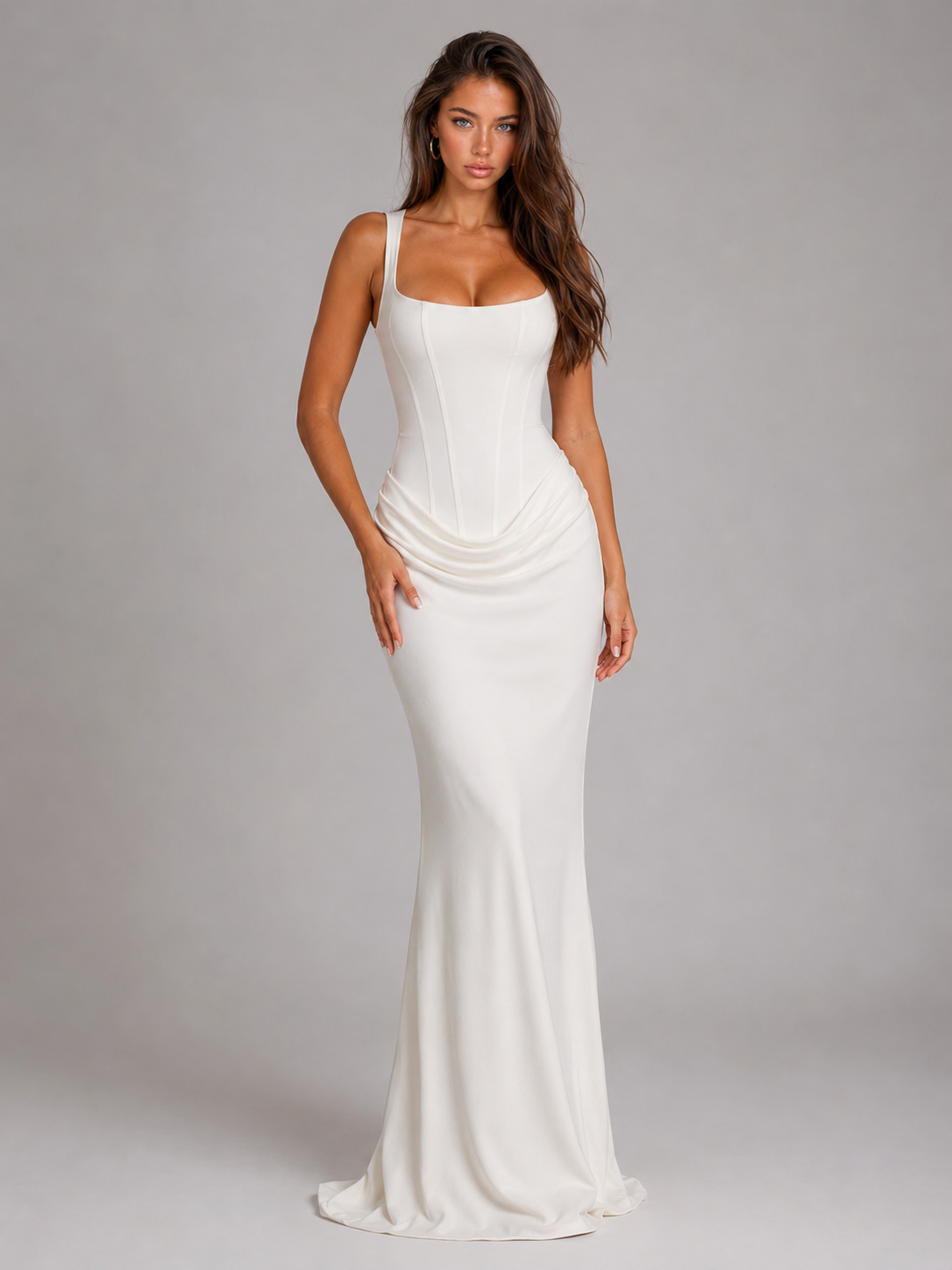 Bodycon Corset Maxi Dress Evening Women