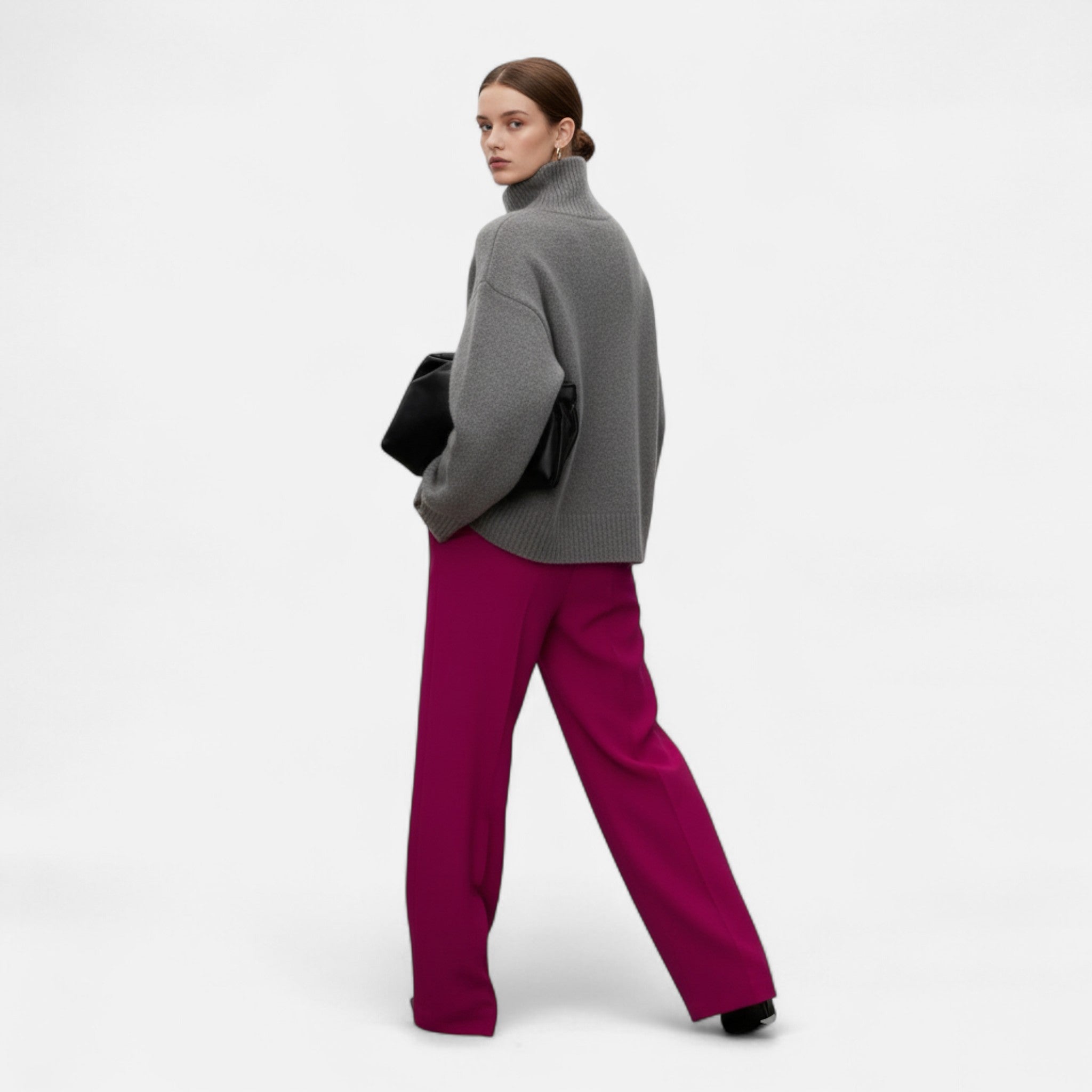 Wool Turtleneck Sweater in Five Neutral Shades