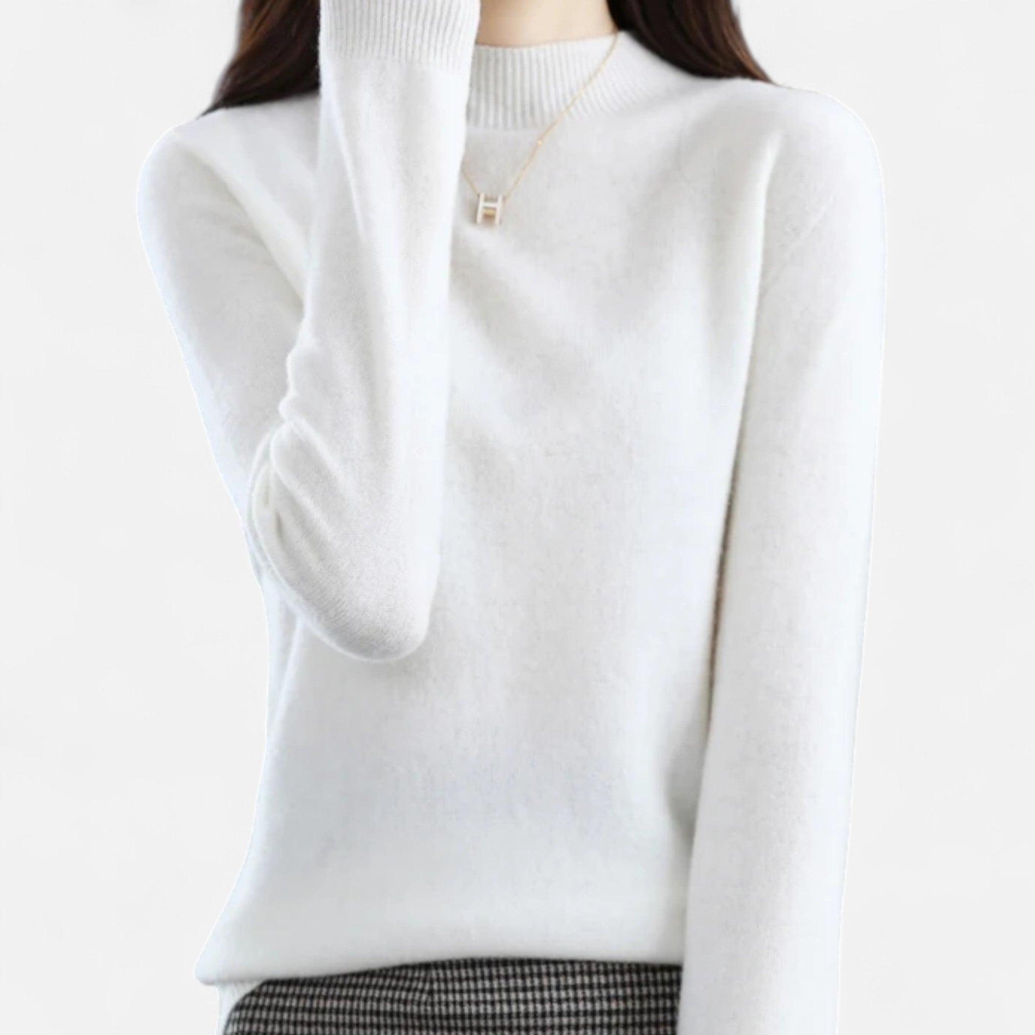Pure Wool Half Neck Pullover Sweater