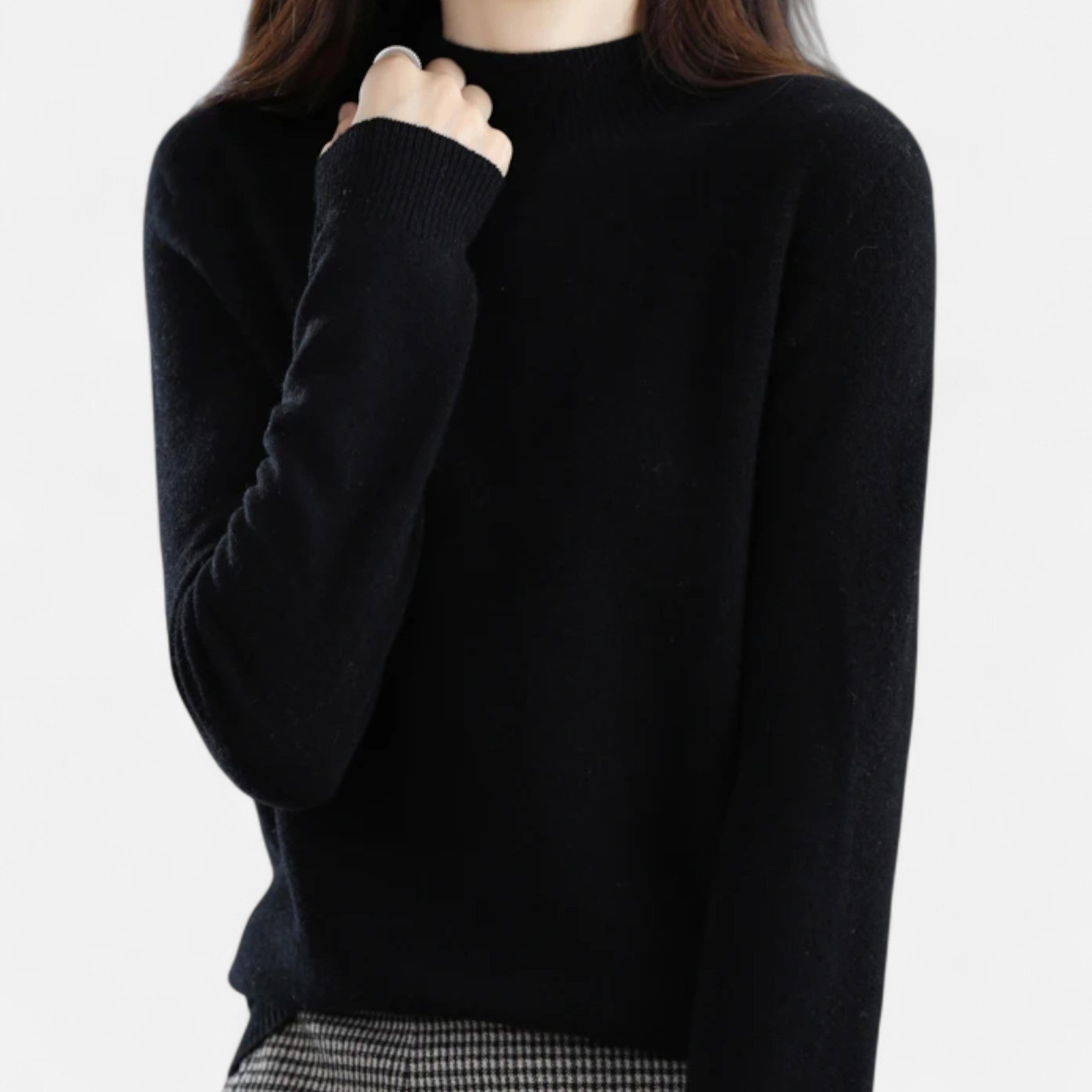 Pure Wool Half Neck Pullover Sweater