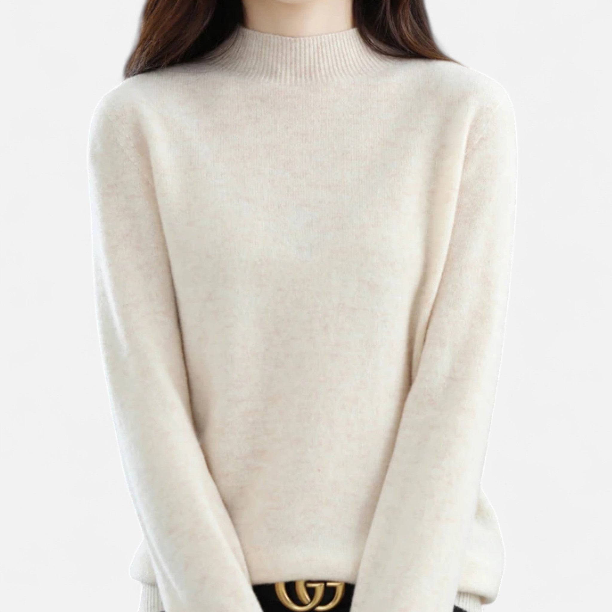 Pure Wool Half Neck Pullover Sweater