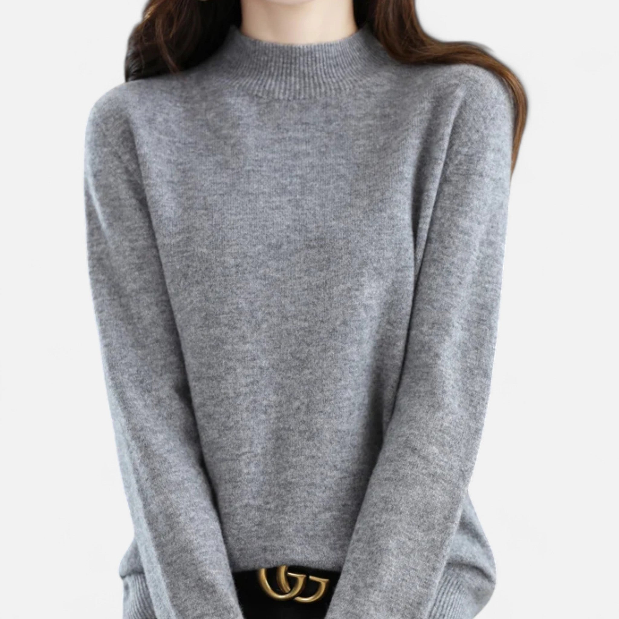 Pure Wool Half Neck Pullover Sweater