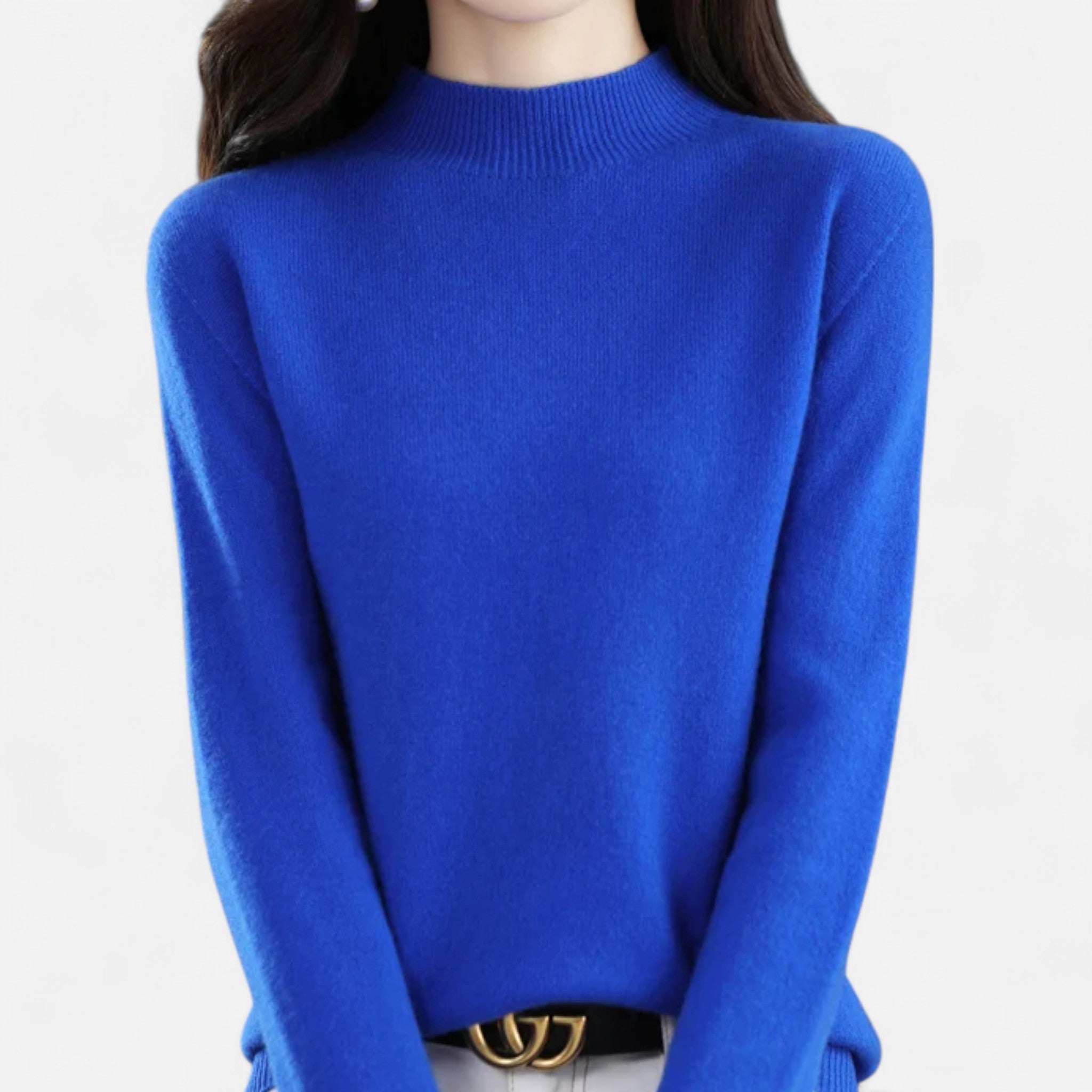 Pure Wool Half Neck Pullover Sweater